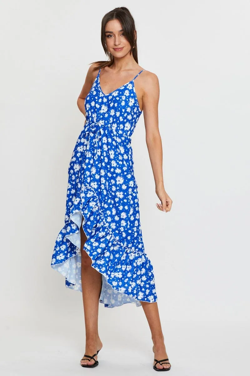 Book Cafe Work Attire Print Midi Dress Sleeveless V Neck