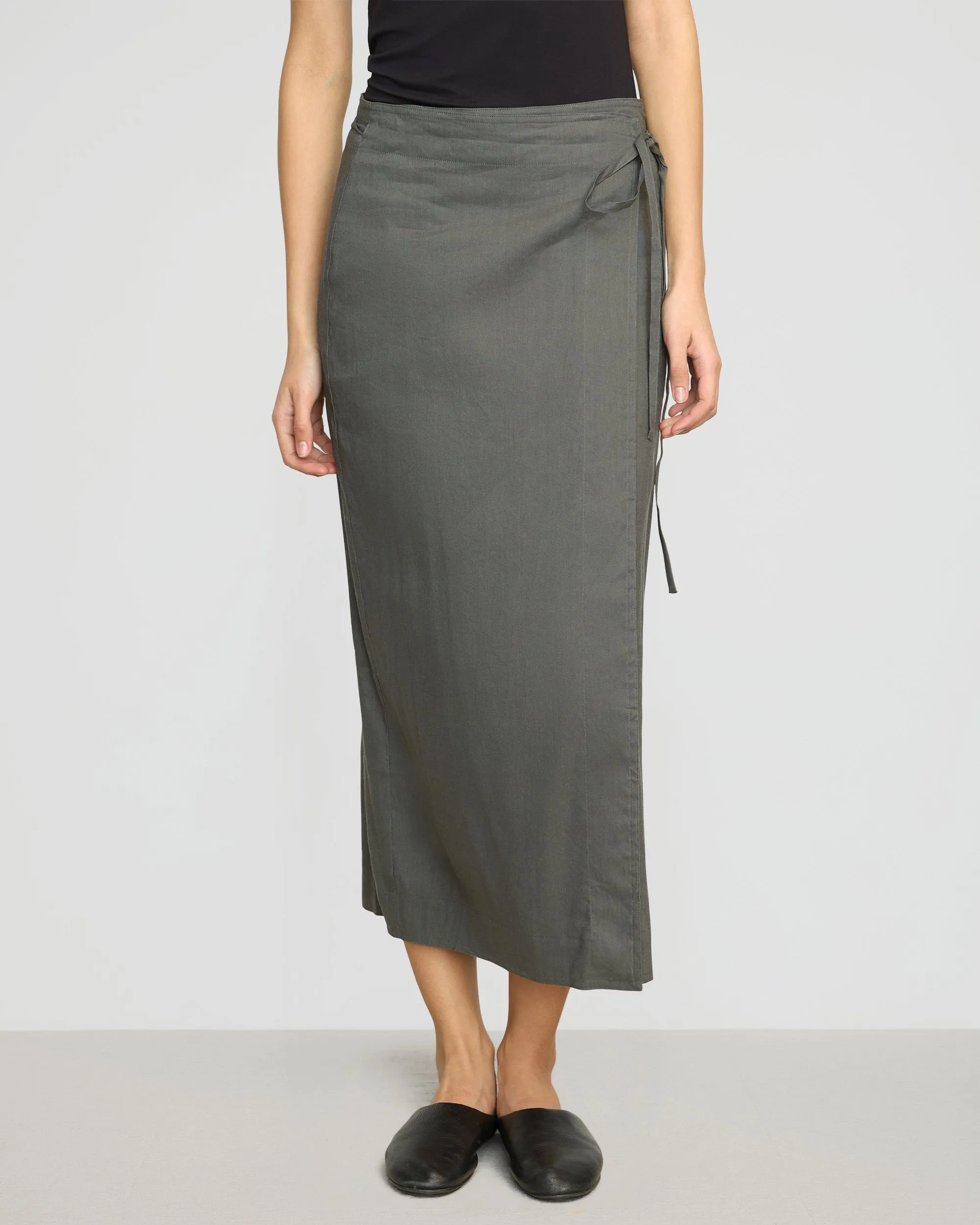 Breezy Fit Polka Dot Ellie Linen Maxi Wrap Skirt