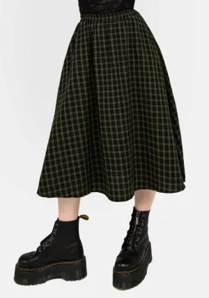 Terra Midi Skirt Contrast Stitching Style Preview