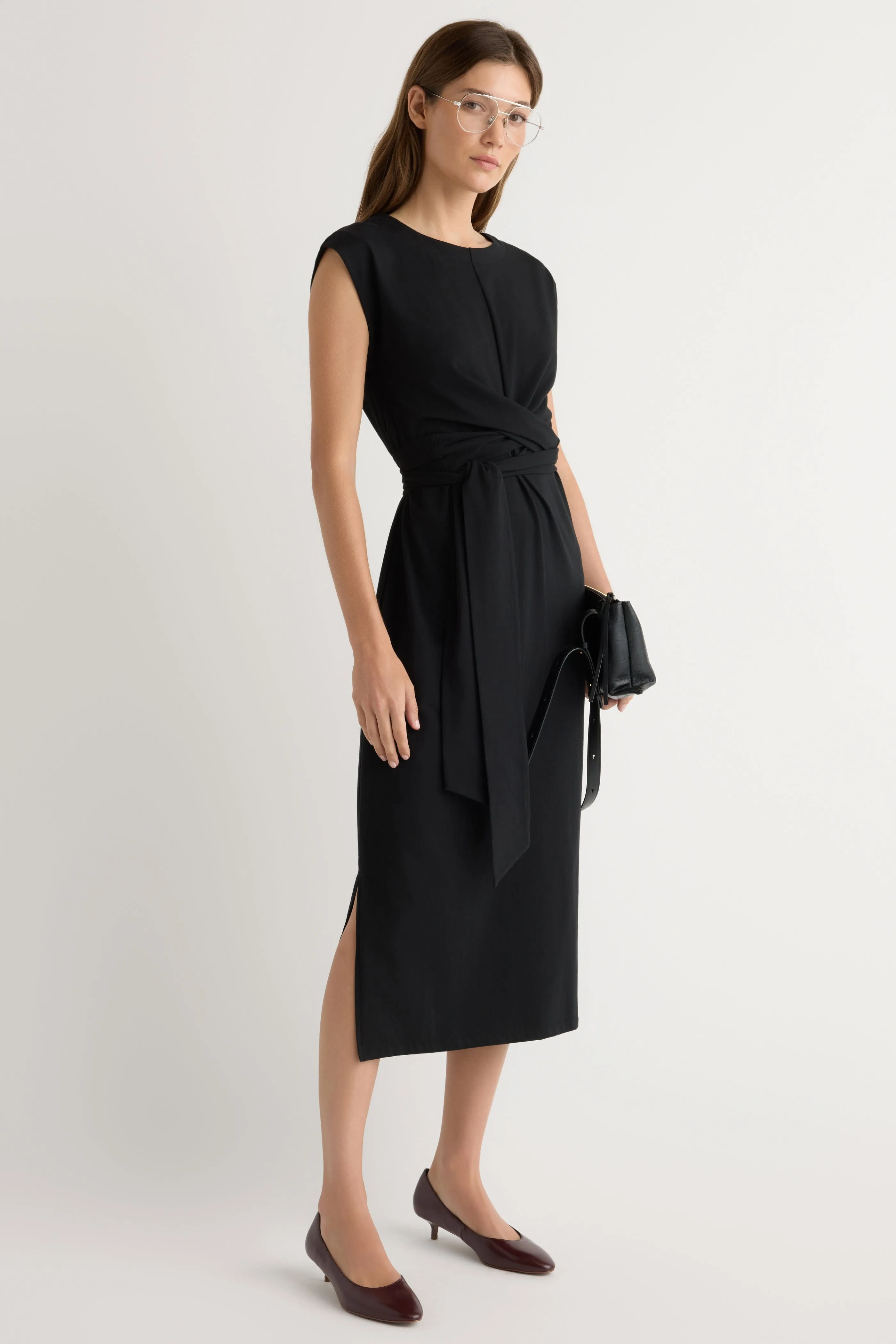 Fei Tie-Front Organic Cotton Dress ThermalRegulatingFabric Comfortable Sleep