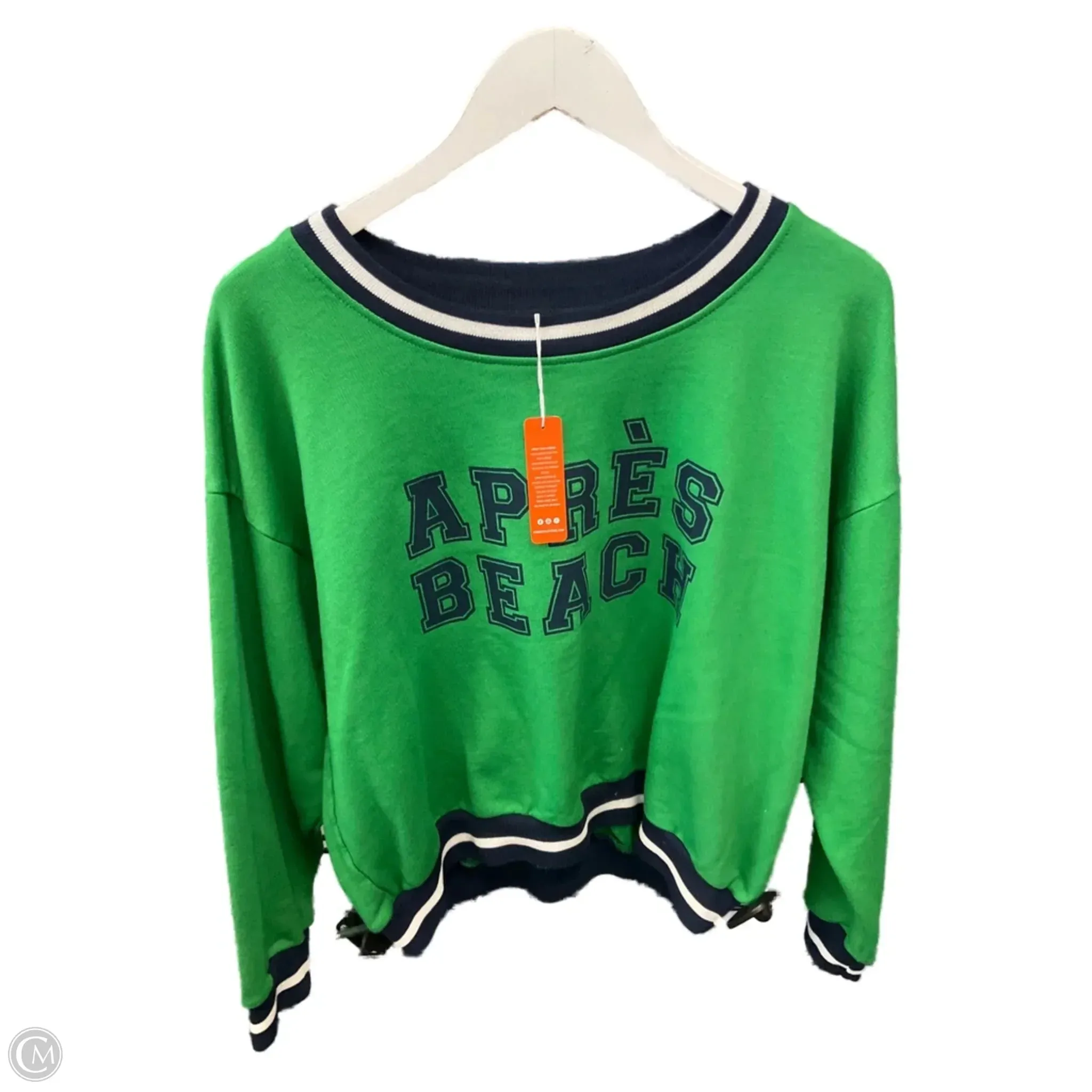 Sweatshirt Crewneck By Sundry In Green, Size: M Free Shape