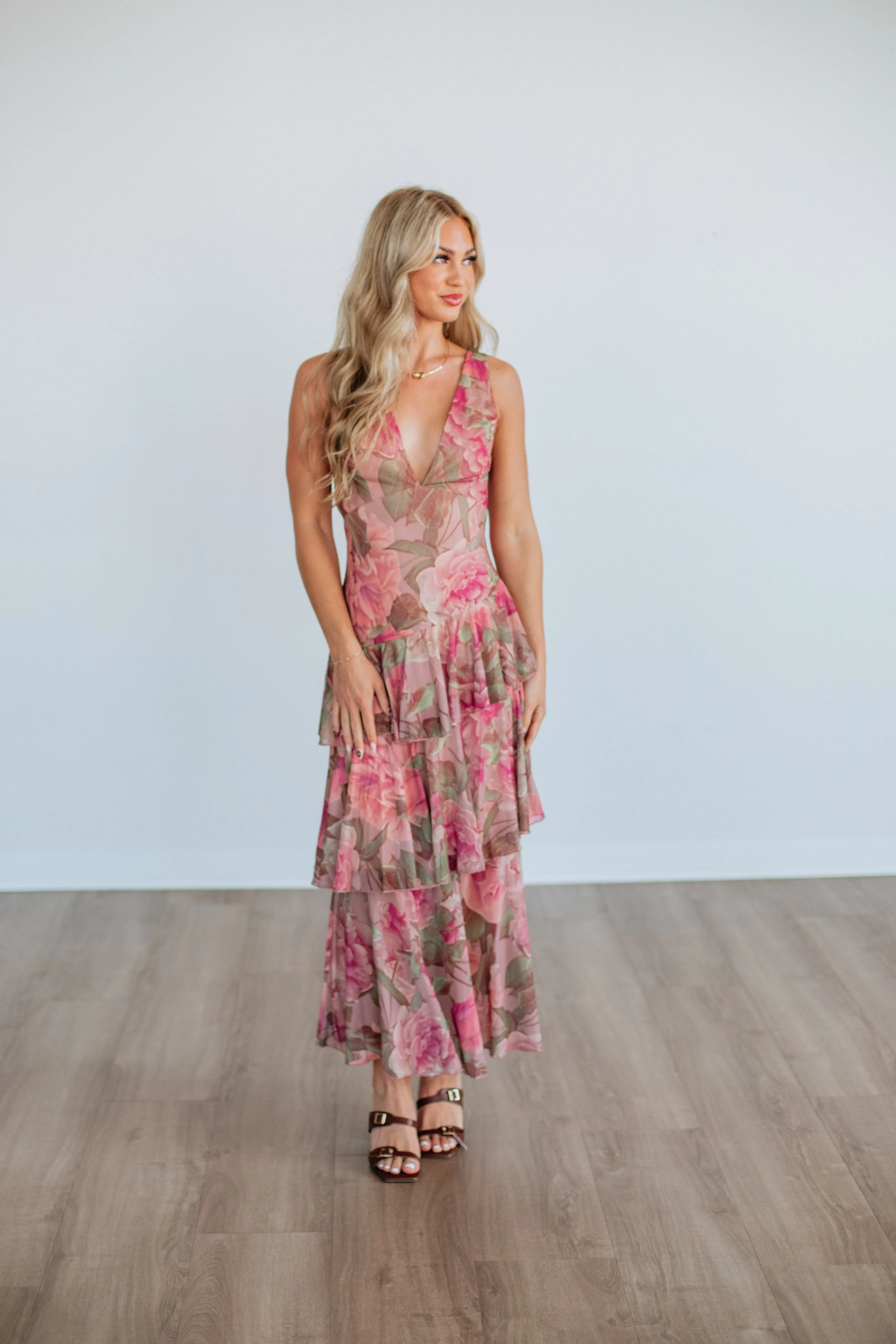 Market Lane Flirty In Floral Maxi Dress