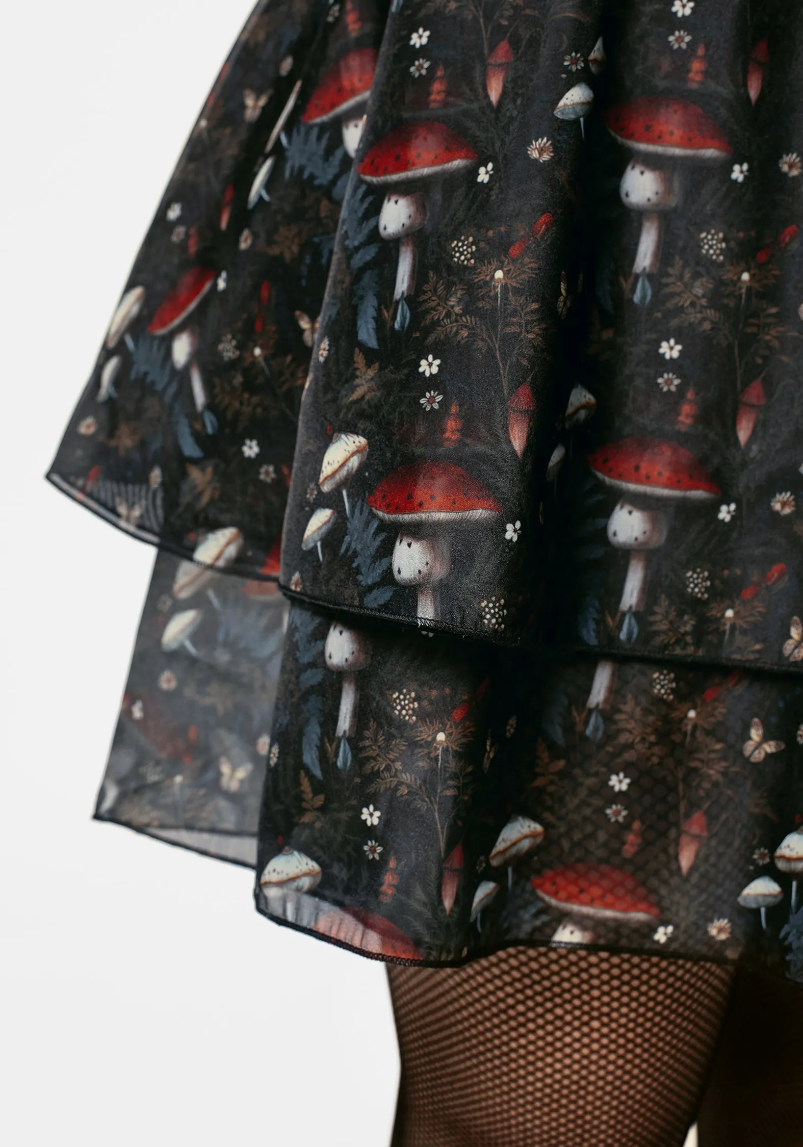Simple Flow Amanita Organza Layered Mini Skirt