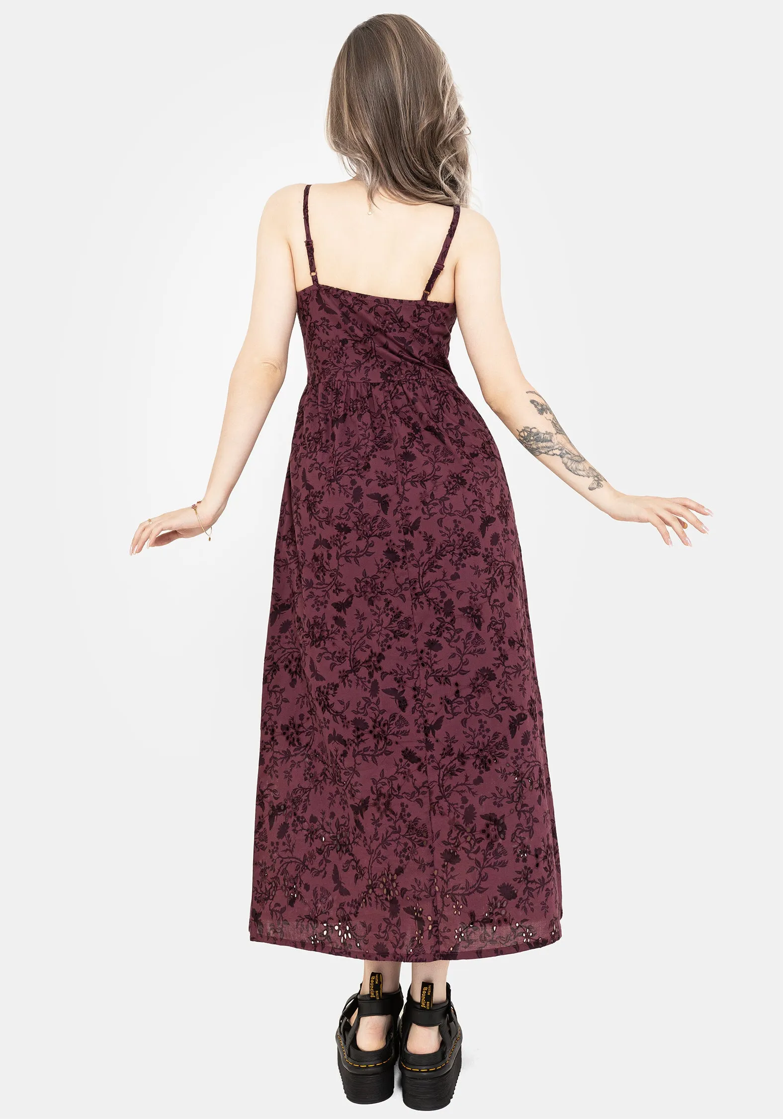 Morgana Cotton Broderie Cami Midaxi Dress Its versatile length ensures it can be worn for a variety of occasions from casual to formal