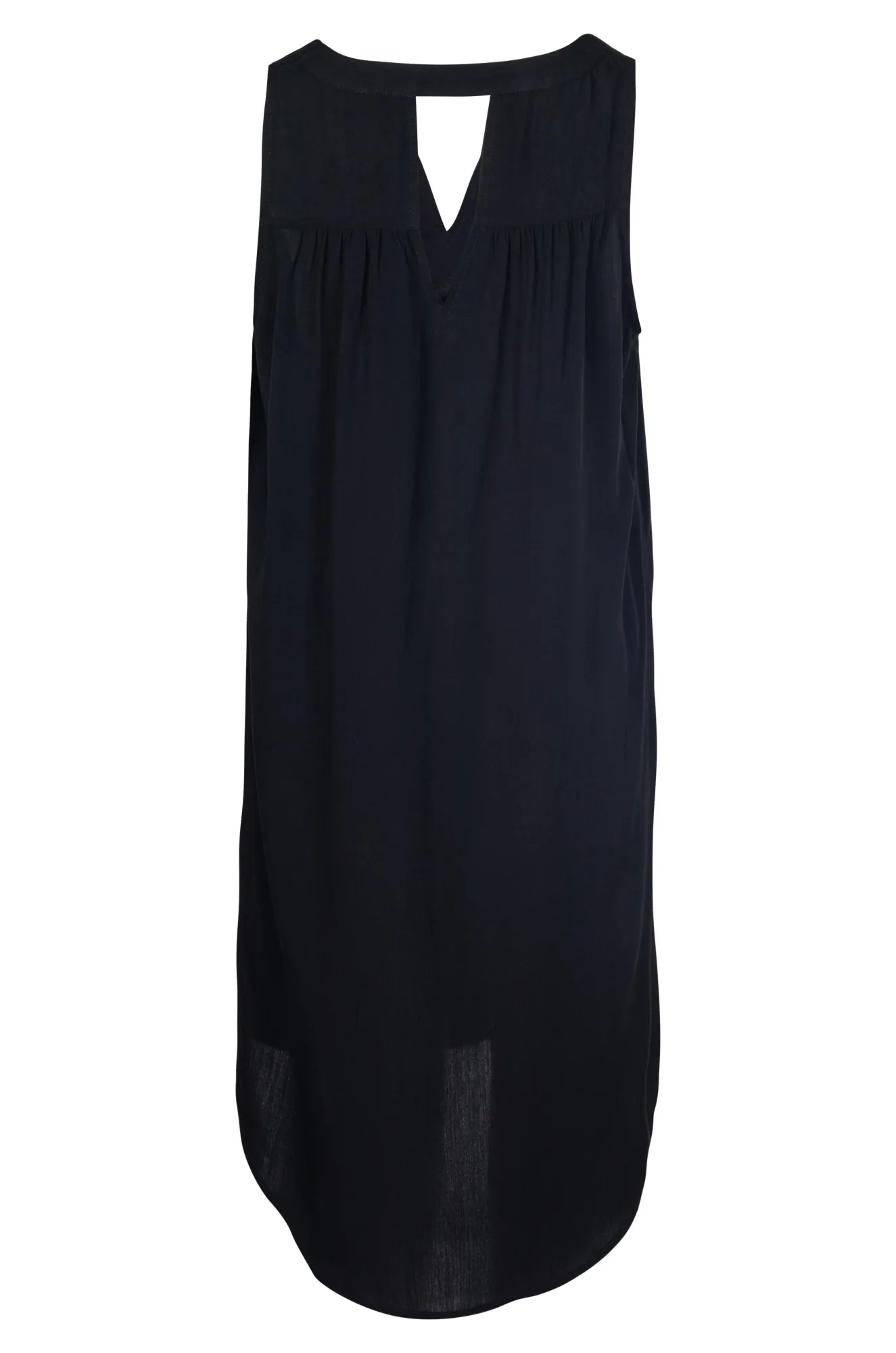 Adaptable Outfit V neck Short Dress with hi low hem | Black | 3316A1
