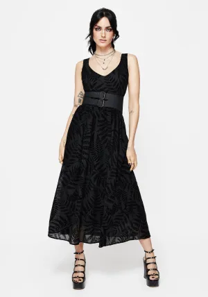 Wave Crest Lunafern Fern Print Cami Midaxi Dress