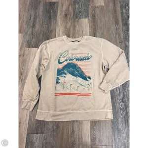 TemperatureControlTechnology Sweatshirt Crewneck By Girl Dangerous In Tan, Size: M