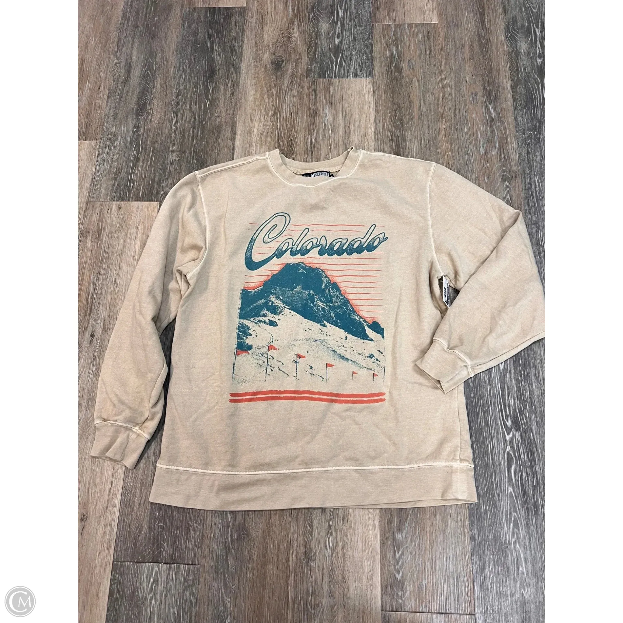 TemperatureControlTechnology Sweatshirt Crewneck By Girl Dangerous In Tan, Size: M