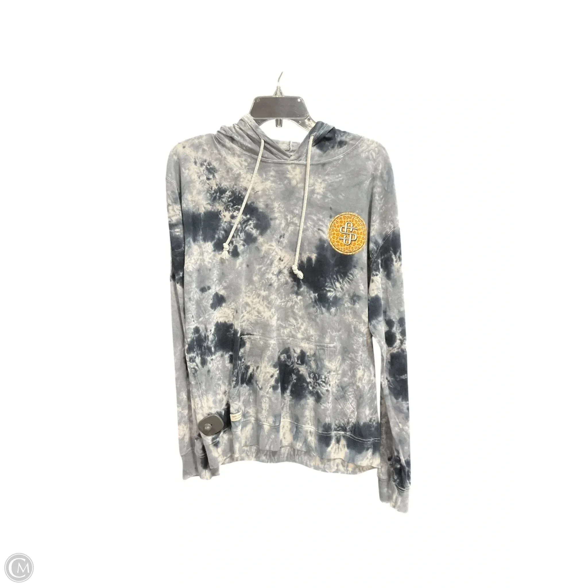 AntiPillFinish OdorControl Technology Sweatshirt Hoodie By Simply Southern In Tie Dye, Size: L