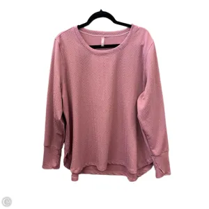 EcoFriendly Textiles Athletic Sweatshirt Crewneck By Mta Pro In Pink, Size: 2x