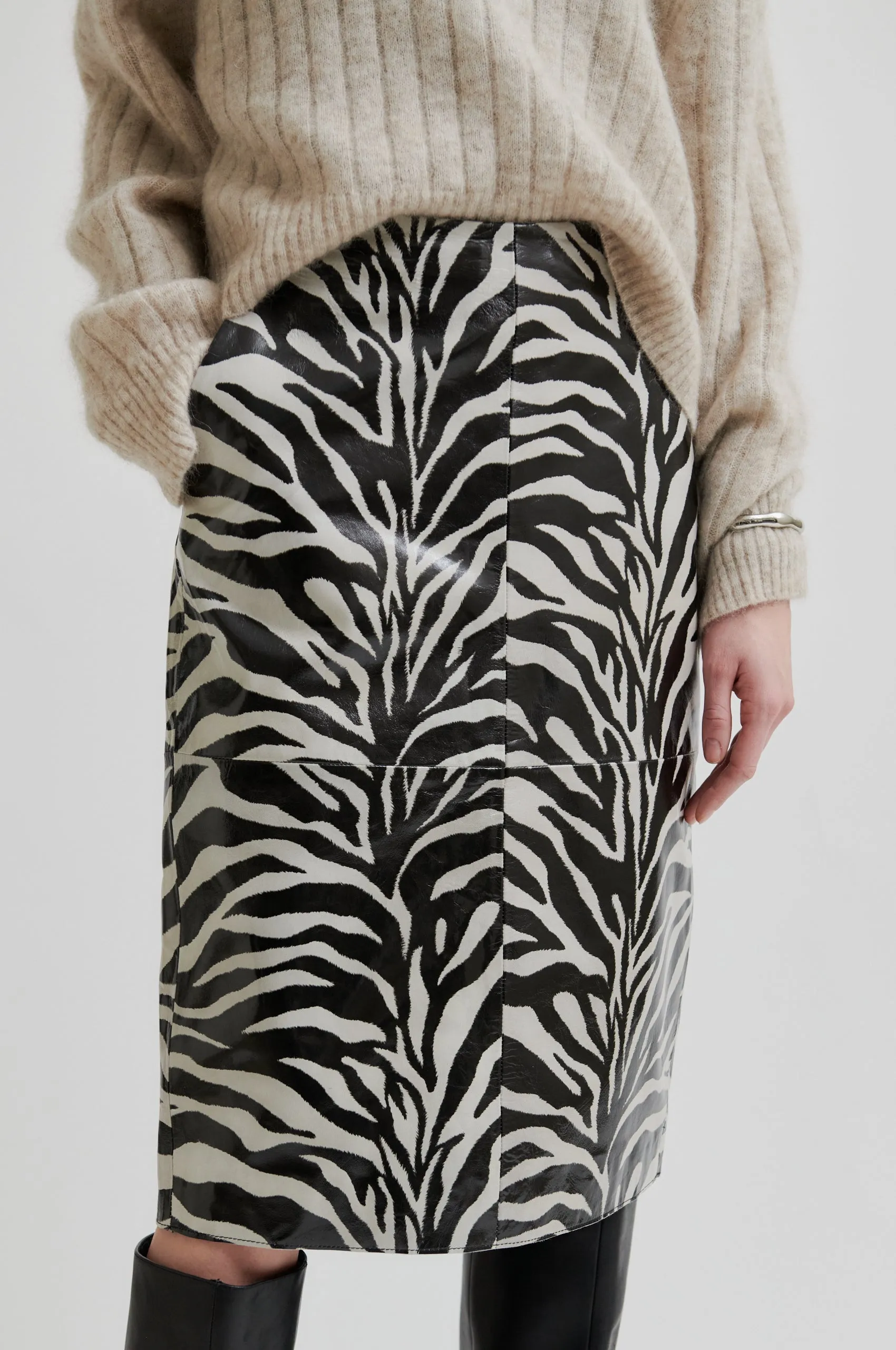 Zen Ease Seba Leather Skirt