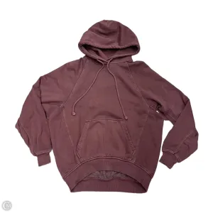 ReinforcedHem MachineWashable Fabric Sweatshirt Hoodie By Madewell In Maroon, Size: Xs