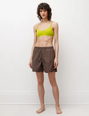 Ventilated Panels Mid Length Swim Shorts Olive