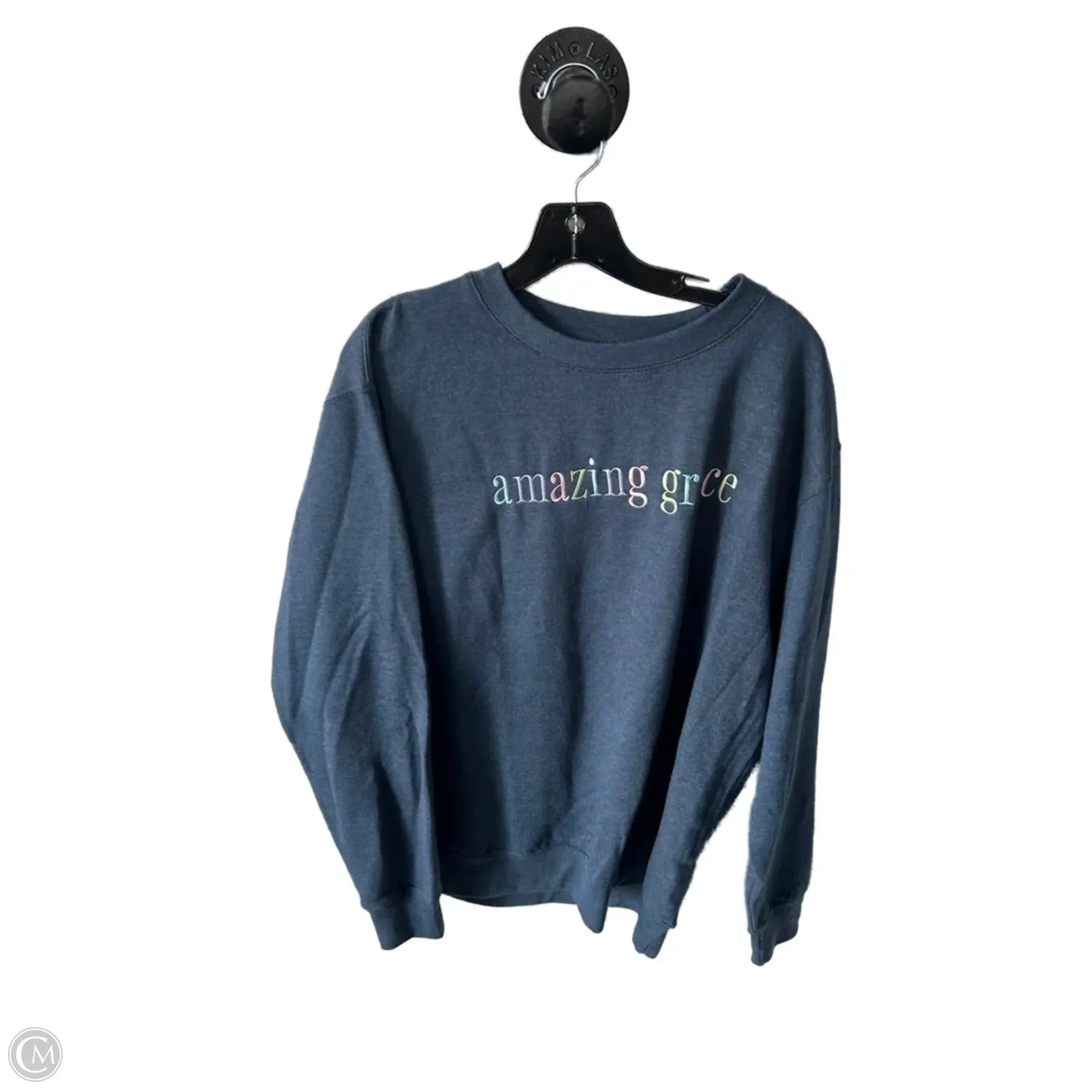 Sweatshirt Crewneck By Clothes Mentor In Blue, Size: L MoistureWicking
