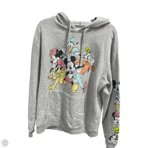 Sweatshirt Hoodie By Disney Store In Grey, Size: Xl ElasticCuffDesign