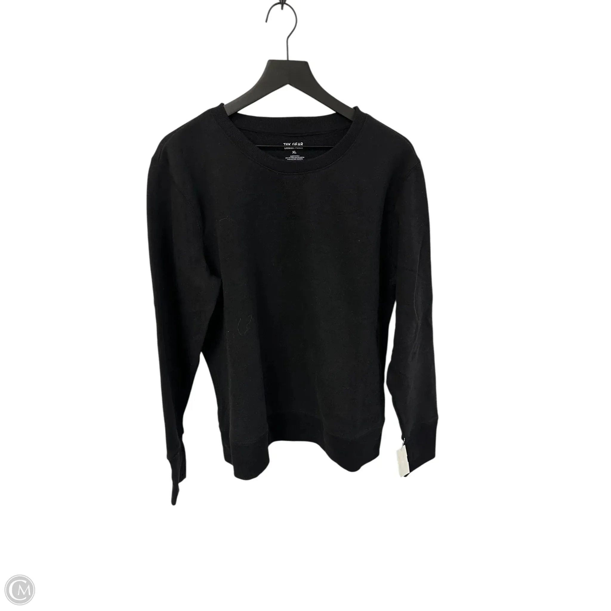 Athletic Sweatshirt Crewneck By Tek Gear In Black, Size: Xl Elite Core
