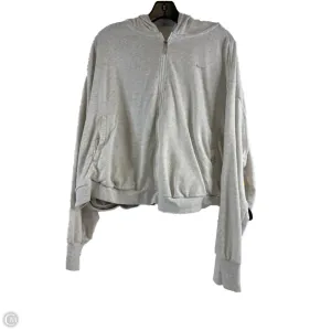 Weather Ready HypoallergenicTextile Athletic Sweatshirt Hoodie By Nike Apparel In Grey & White, Size: 2x