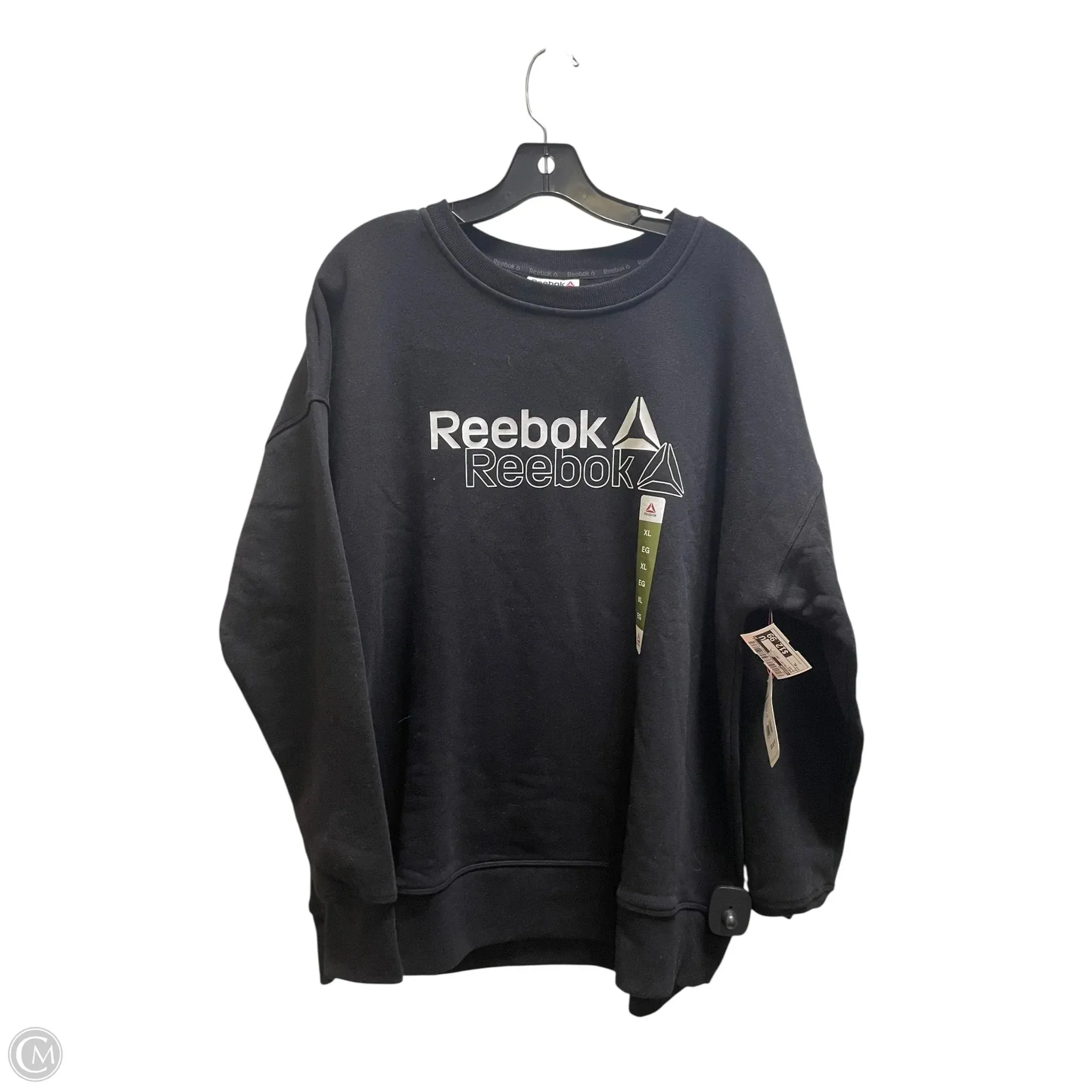 AntiStaticLining Sweatshirt Crewneck By Reebok In Black, Size: Xl
