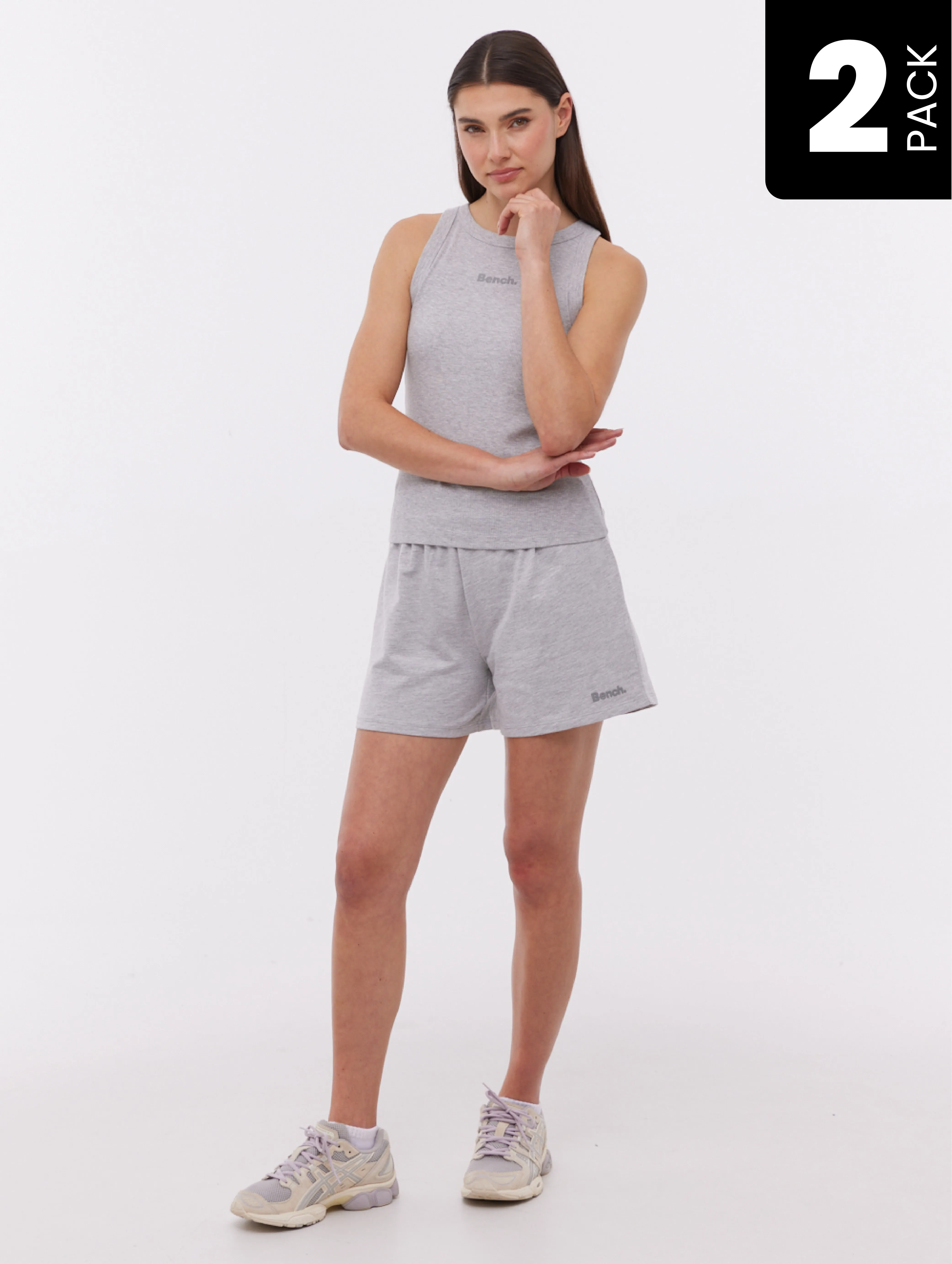 Heavy Outerwear Shoot Mood Sessa Ribbed Tank Top & Shorts 2-Pack