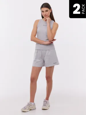 Heavy Outerwear Shoot Mood Sessa Ribbed Tank Top & Shorts 2-Pack