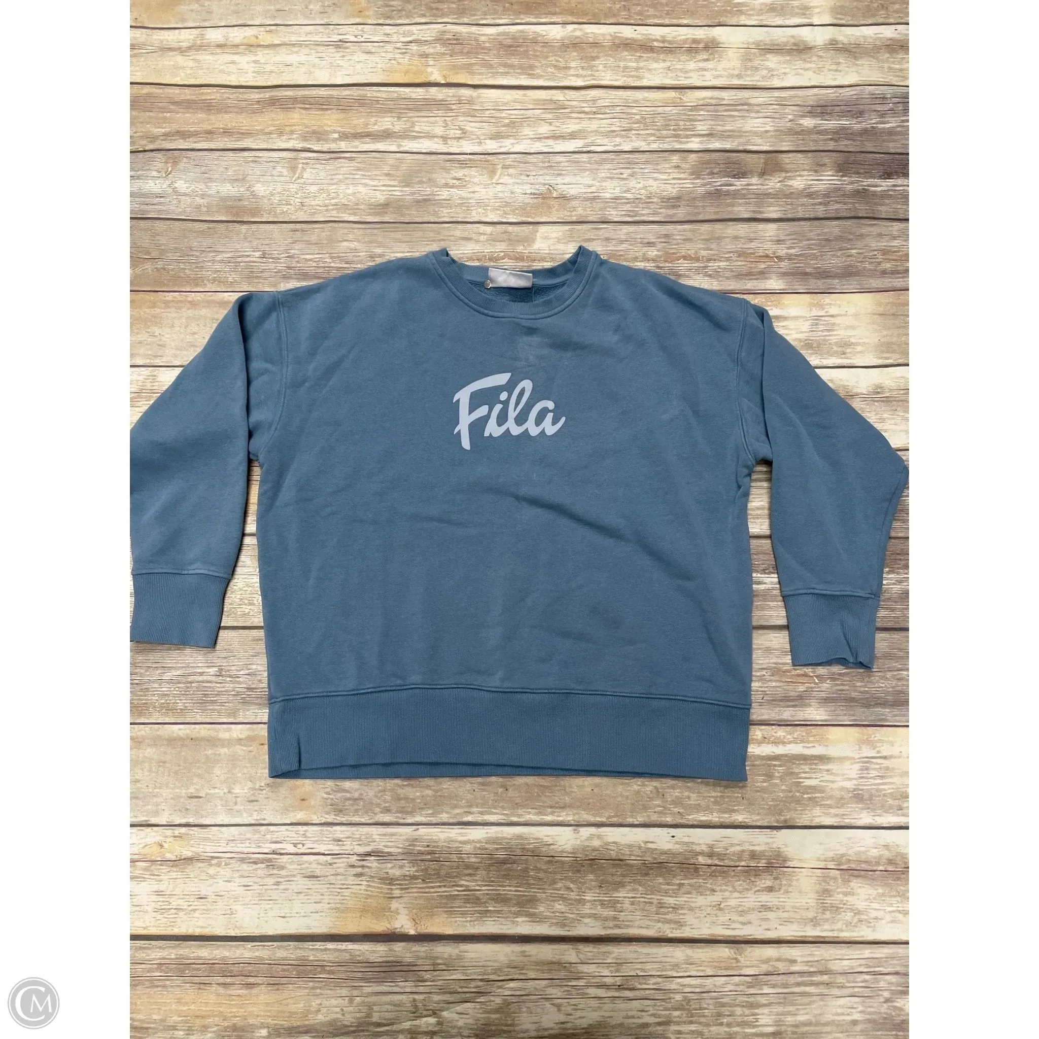 Sweatshirt Crewneck By Fila In Blue, Size: Xxl Functional Jacket Icon Fit