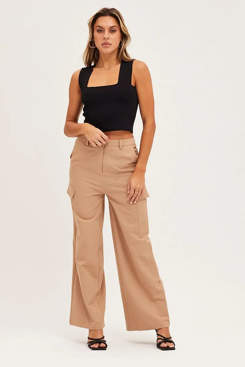 Smart Look Timeless Comfort Wear Beige Cargo Pant