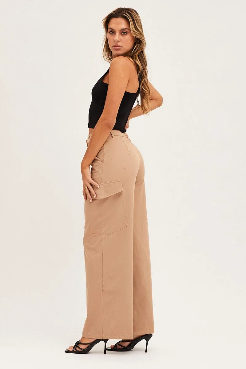 Chilly Comfort Beige Cargo Pant