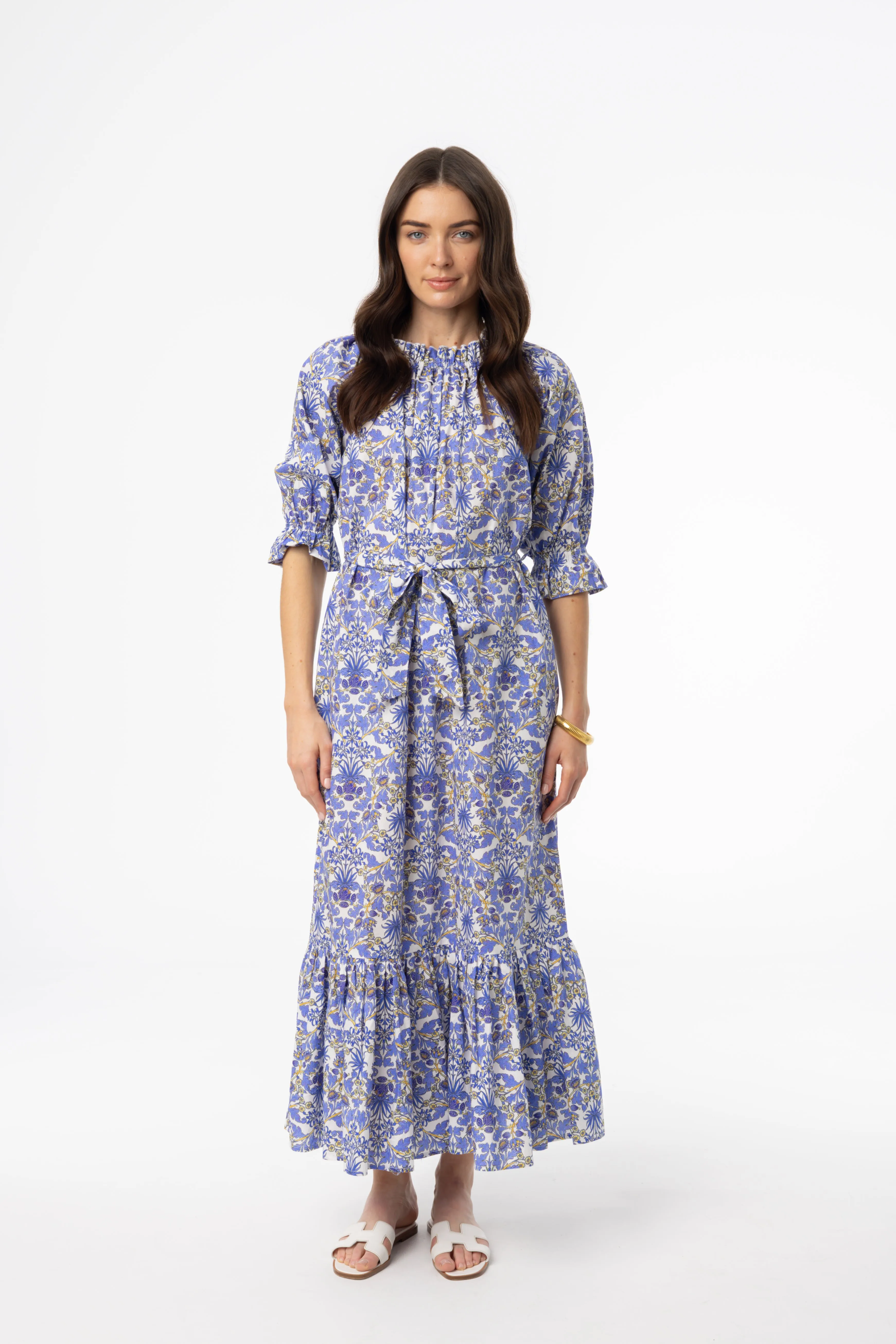 Fearless Mode Blue Paisley Maxi Dress