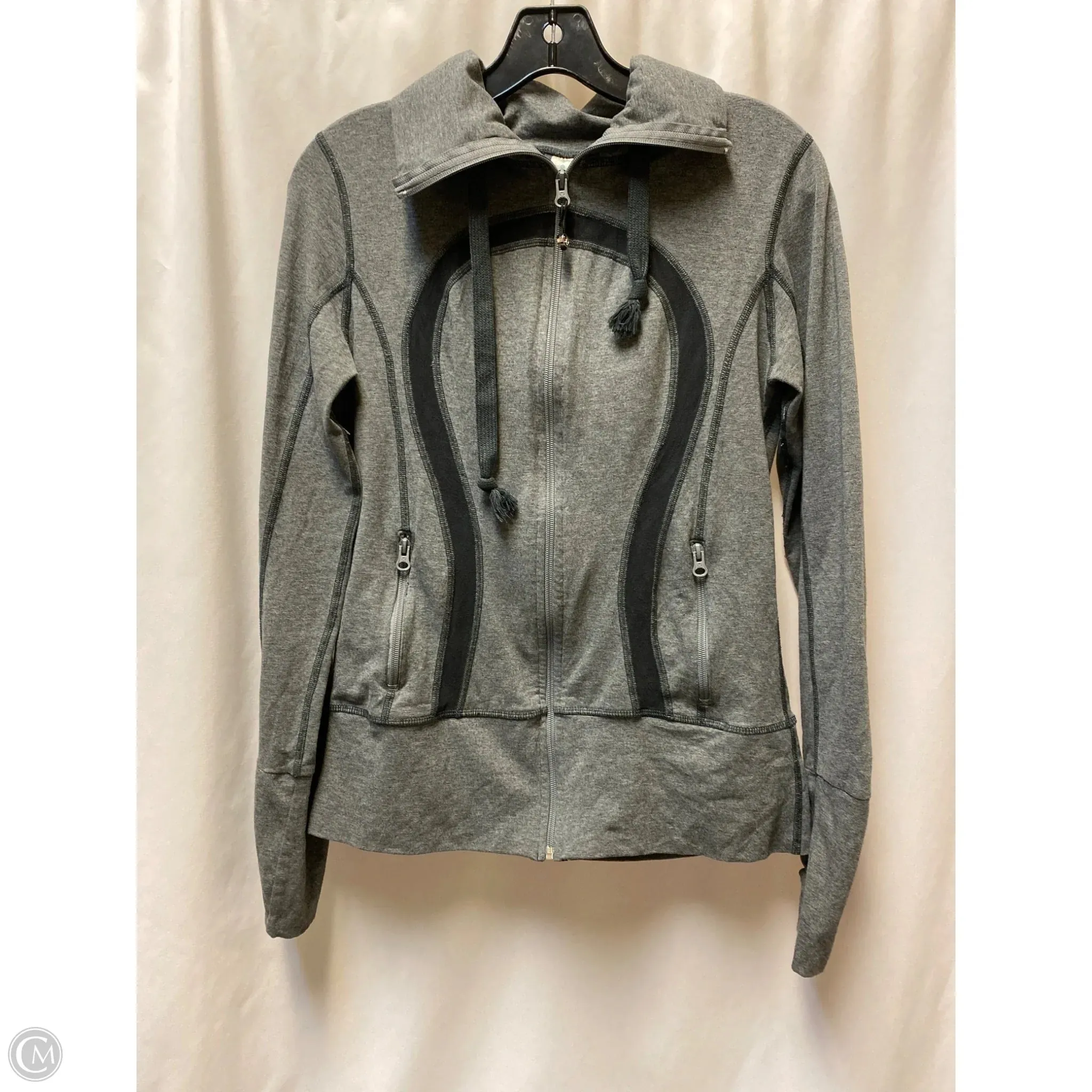 Athletic Sweatshirt Hoodie By Lululemon In Grey, Size: S Casual Shoes