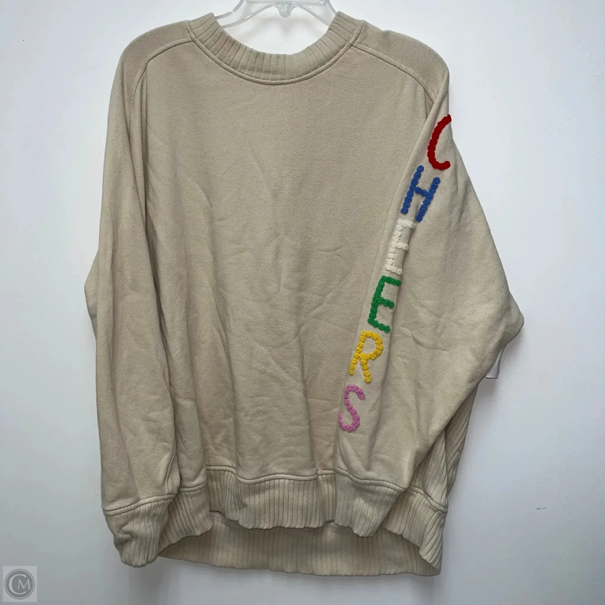 Polish Core Sweatshirt Crewneck By Aerie In Cream, Size: M