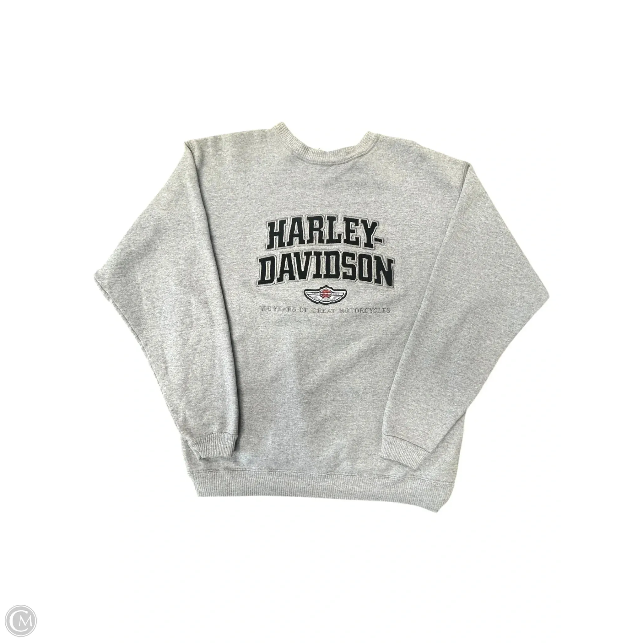 Breathable Lamination Sweatshirt Crewneck By Harley Davidson In Grey, Size: L