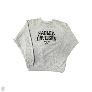 Breathable Lamination Sweatshirt Crewneck By Harley Davidson In Grey, Size: L