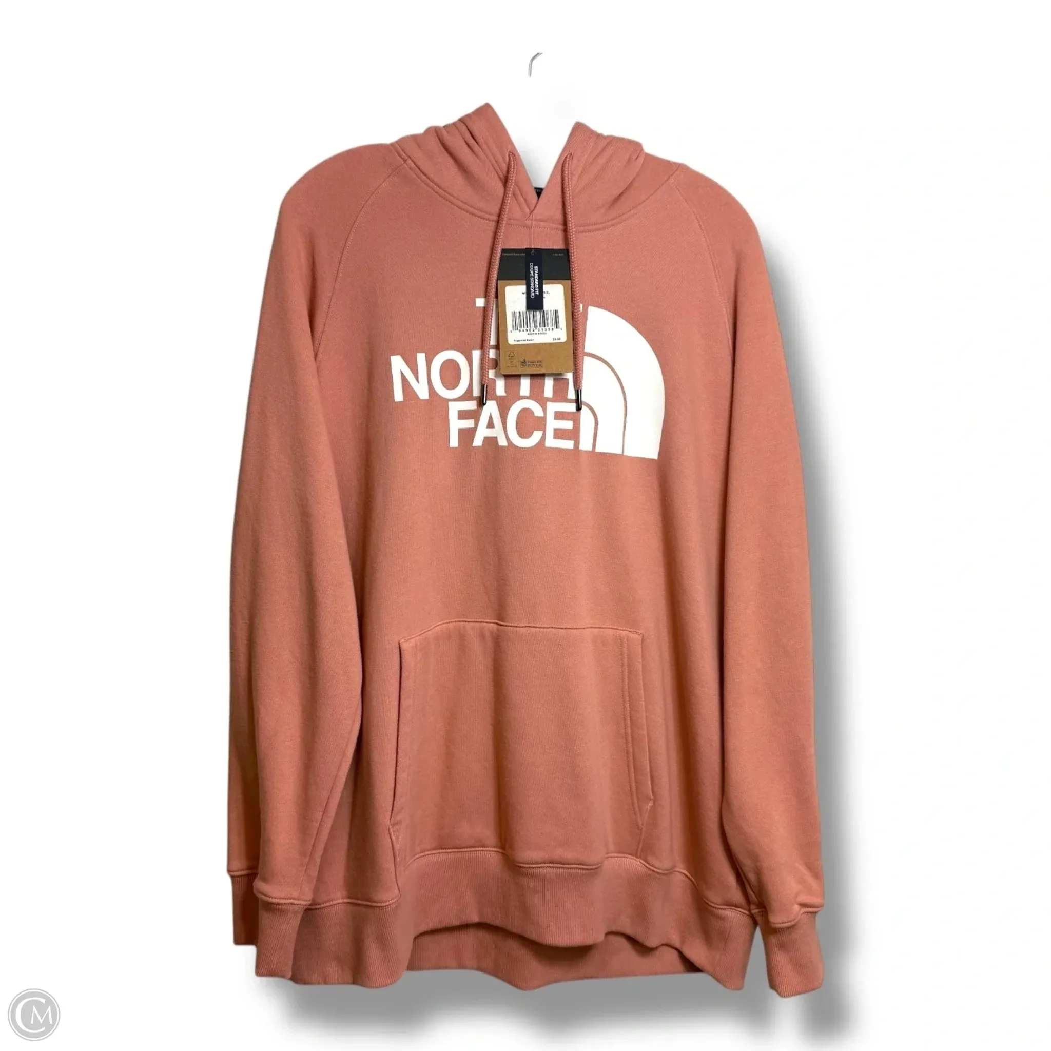 Fine Weave Sweatshirt Hoodie By The North Face In Orange, Size: Xl