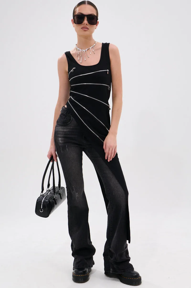 teamwork Flexible Fit TOO GOOD FOR YOU BLOUSE WITH ZIPPERS