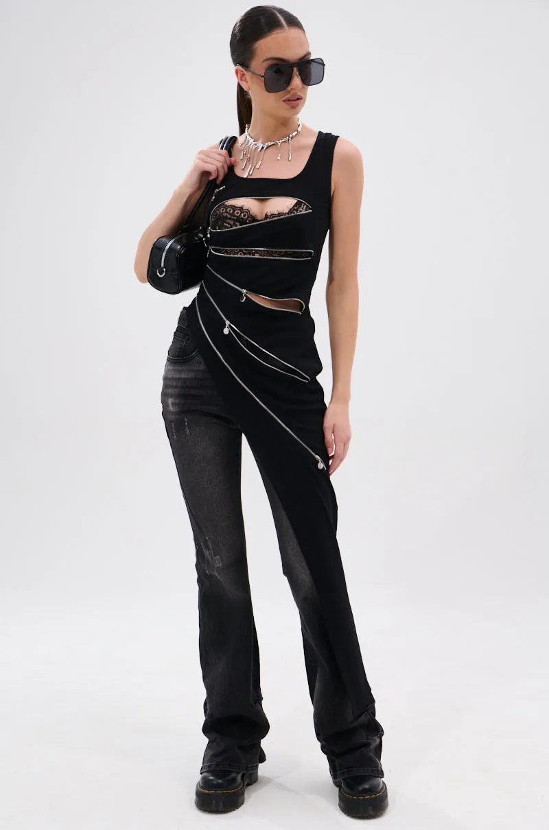 TOO GOOD FOR YOU BLOUSE WITH ZIPPERS Air - defense - related