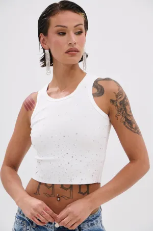 RHINESTONE QUEEN TANK small capacity Roll Resistant Collar