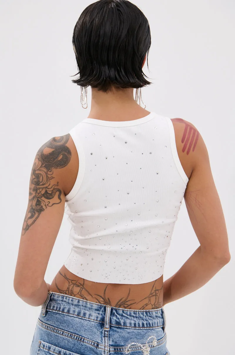 Navigation - equipped RHINESTONE QUEEN TANK