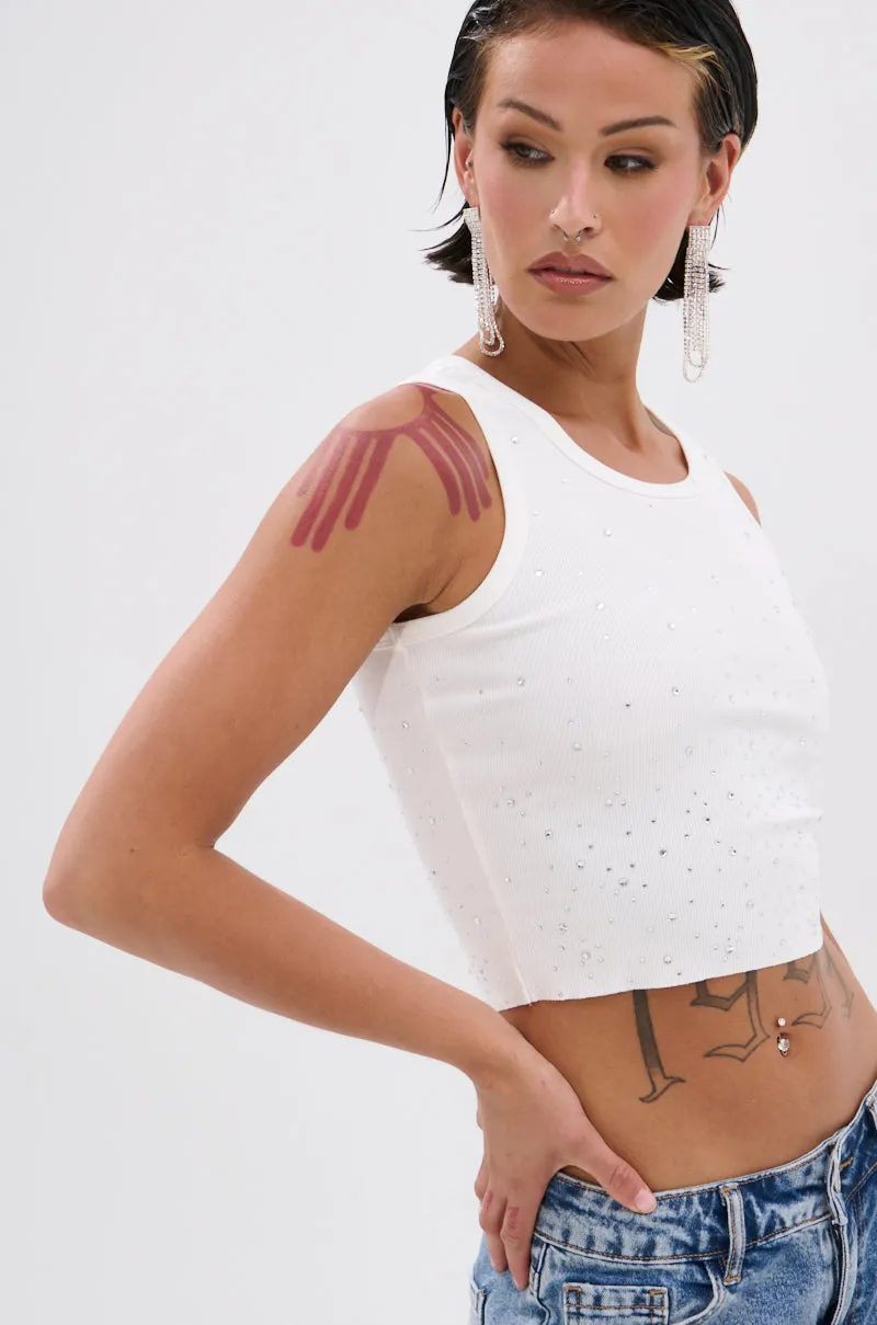 RHINESTONE QUEEN TANK Fashion Active Fitness Apparel