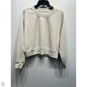 UltraSoft Texture StaticFreeLining Athletic Sweatshirt Crewneck By Lululemon In Cream, Size: 4