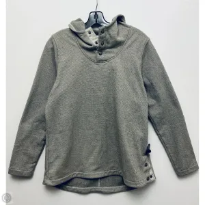 Modern Design Athletic Sweatshirt Hoodie By The North Face In Grey, Size: L