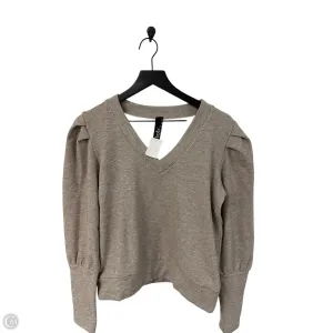 Cool Hooded Jacket Sweatshirt Crewneck By Bobi In Brown, Size: S