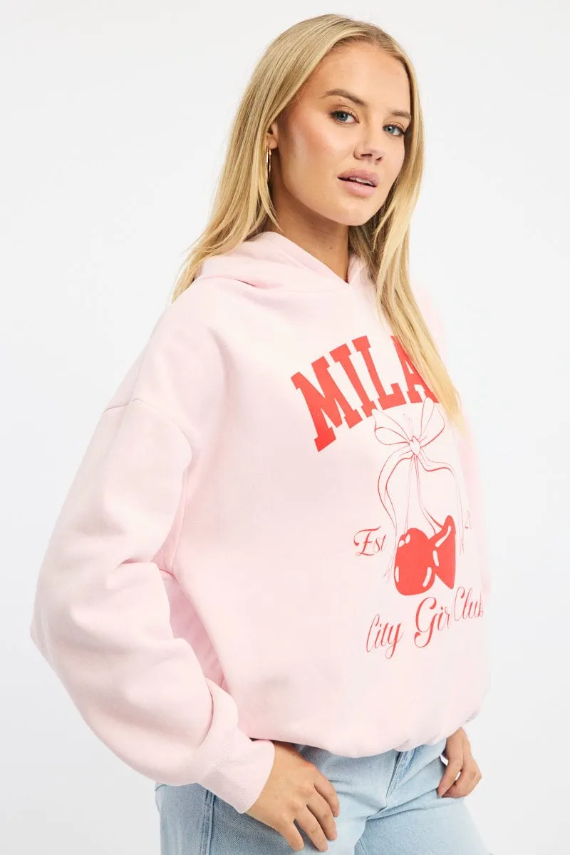 UV Protection product tie dye uniqueness Pink Graphic Sweater Long Sleeve