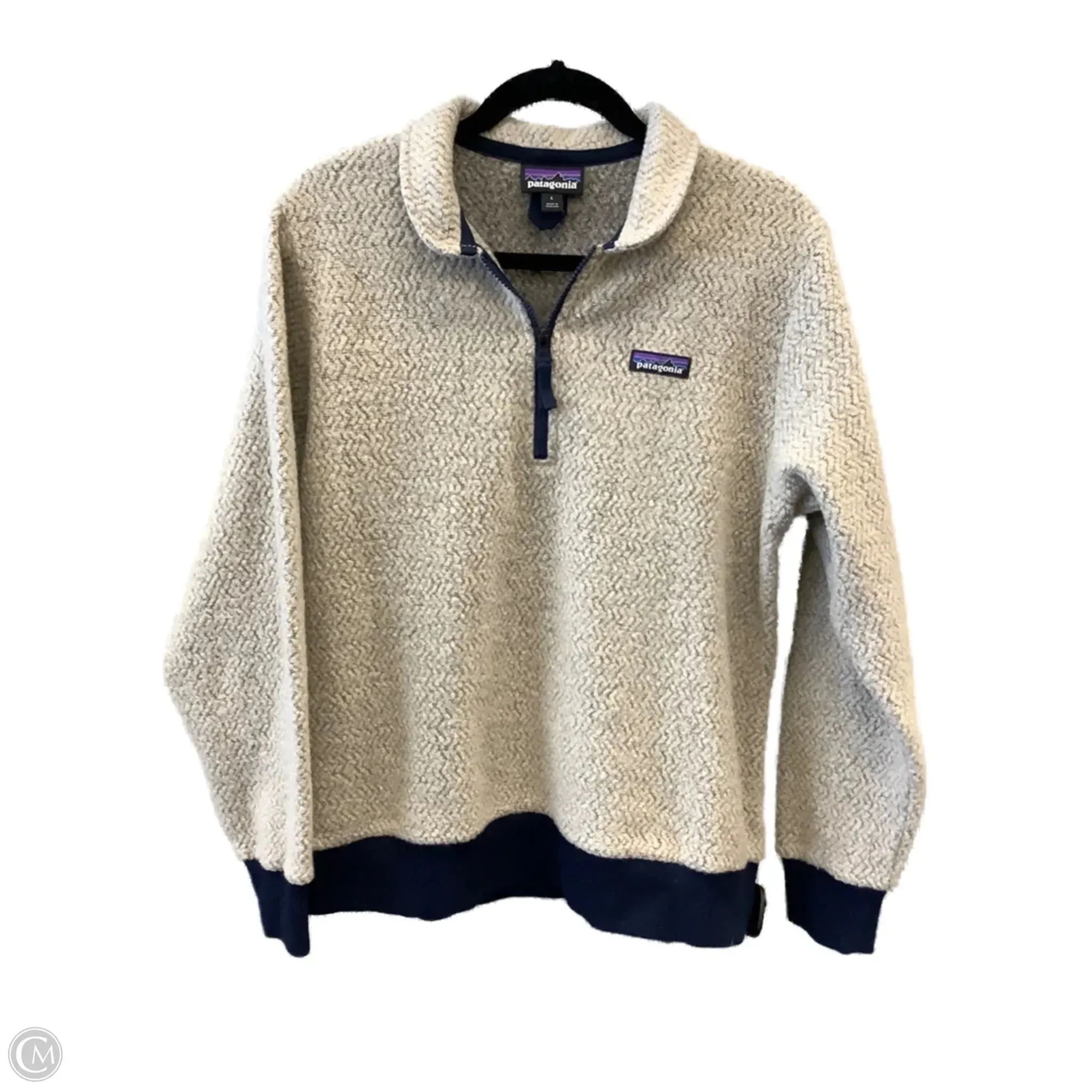 Cozy clothing Trendy Look Sweatshirt Collar By Patagonia In Tan, Size: L