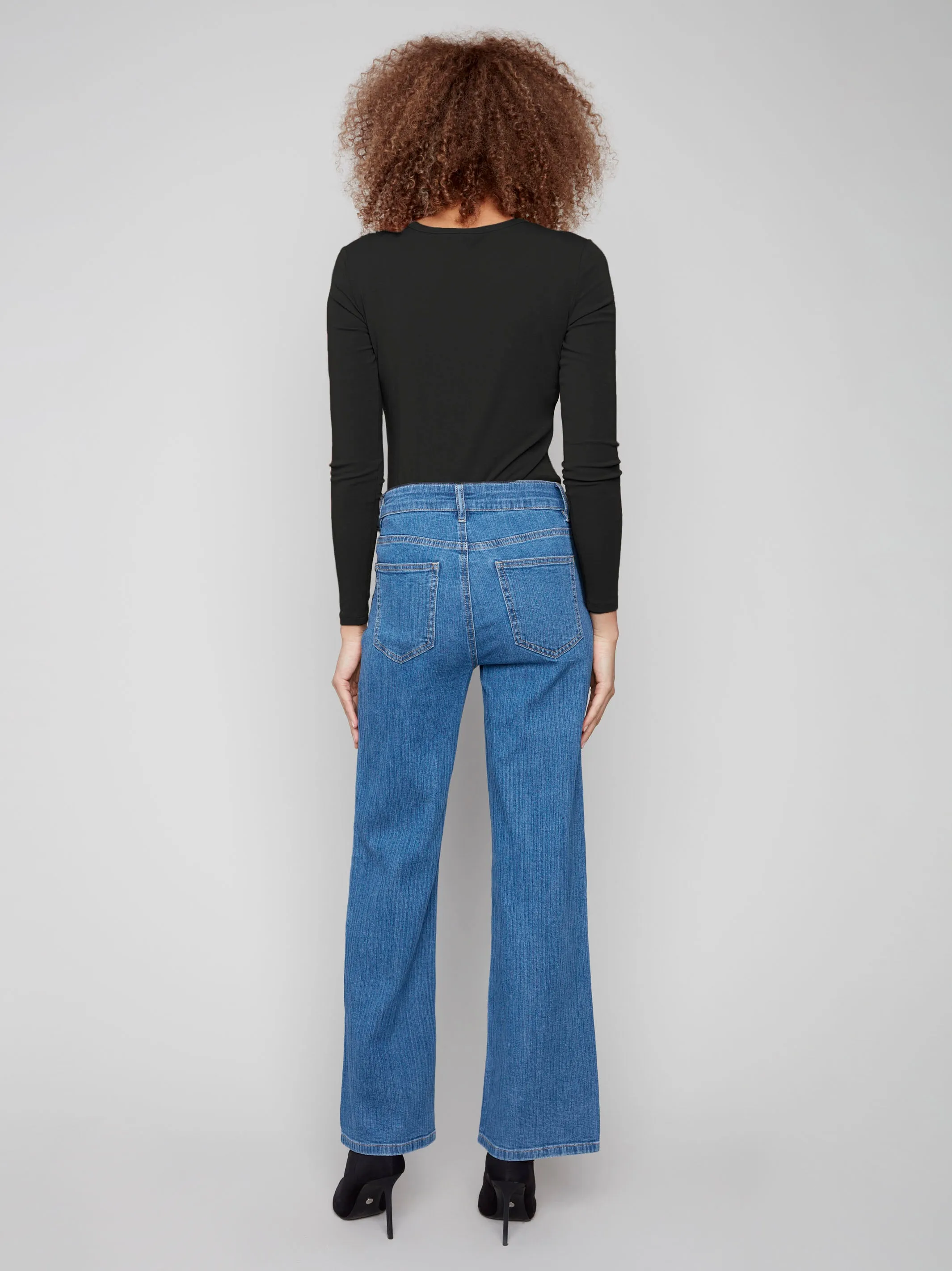 Basic Outfit Chill Vibe Wide Leg Corduroy Jeans - Stripes