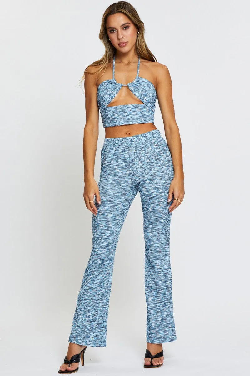 Non slip grip Odor Resistant Multi Flare Pants Elastic Waist