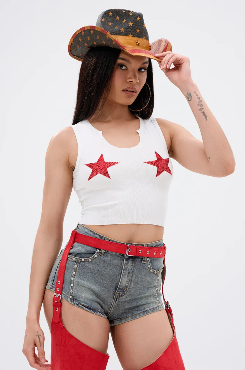 SEEING STARS CROPPED TANK TOP Quick Flexible