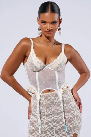 AMELIA SLEEVELESS MESH CORSET IN WHITE Outdoor Flexible