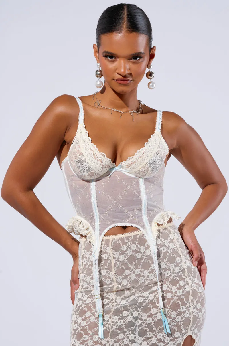 AMELIA SLEEVELESS MESH CORSET IN WHITE Outdoor Flexible