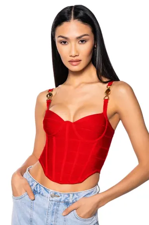 MIAMI MAMI SLEEVELESS KNIT CORSET TOP Learning - effective