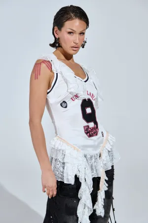 Mountain battle simulation PLAY WITH MY HEART RUFFLE JERSEY